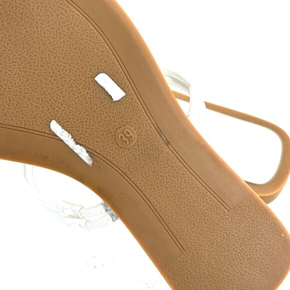 Azalea Wang Stetson Knot Sandals 9 NWOT White Slip On Resort Travel Beach Cruise - Picture 3 of 5